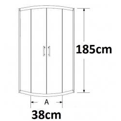 Kabina natryskowa pólokragła Sigma chinchila 70x70x185 Metalhurt 70x70 70